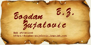Bogdan Zujalović vizit kartica
